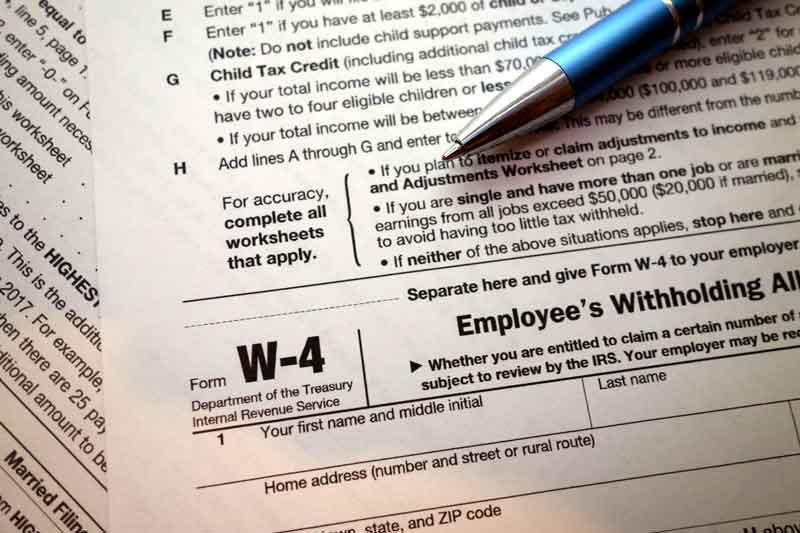 IRS Withholding Form W-4