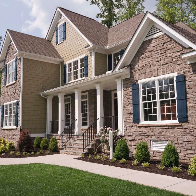 Front of house with a home equity loan