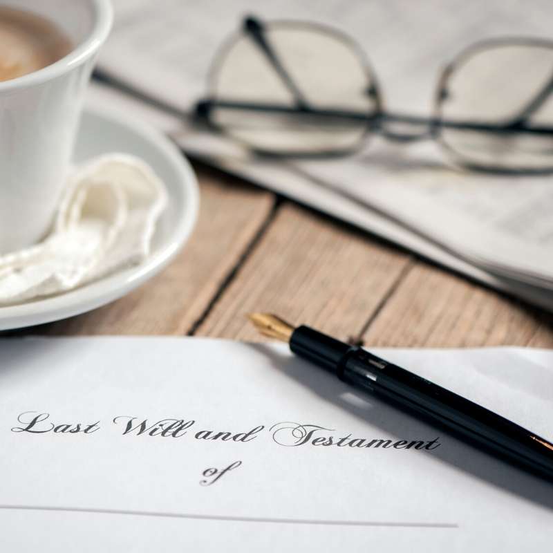 last will and testament with pen for estate planning